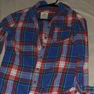 Blue/red flannel.